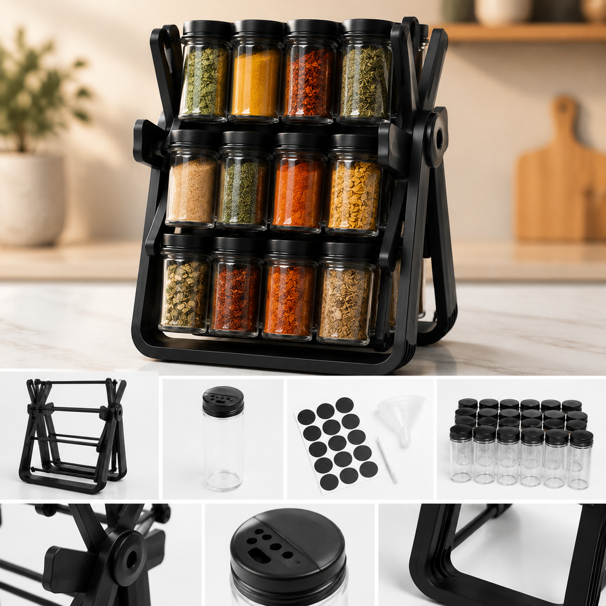 Organizador de condimentos de 18 piezas